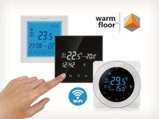 Výhody termostatu: Dobré viditeľné - elegantné okrúhly dotykový displej. Presný - minimalizuje prevádzkové náklady na vykurovanie. Predĺžená záruka - 3 roky. Intuitívne ovládanie.